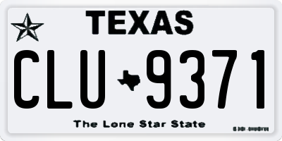 TX license plate CLU9371