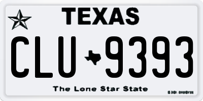 TX license plate CLU9393