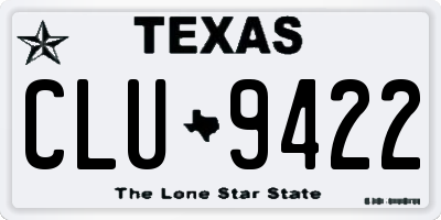 TX license plate CLU9422