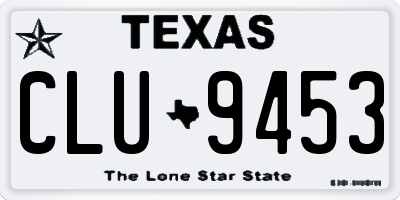 TX license plate CLU9453