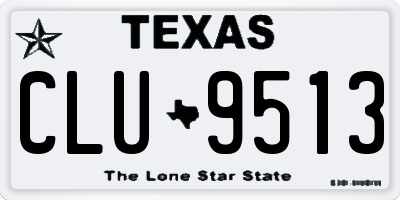 TX license plate CLU9513