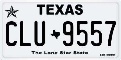 TX license plate CLU9557