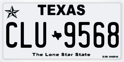 TX license plate CLU9568