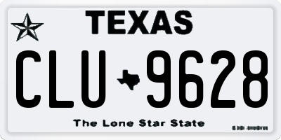 TX license plate CLU9628