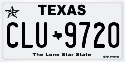 TX license plate CLU9720