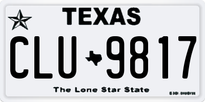 TX license plate CLU9817