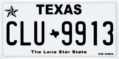 TX license plate CLU9913