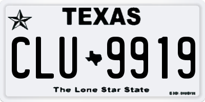 TX license plate CLU9919