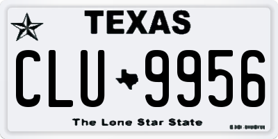 TX license plate CLU9956