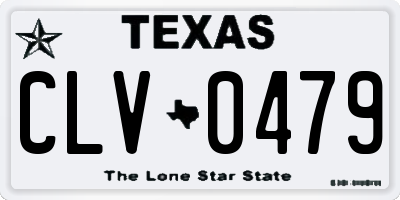 TX license plate CLV0479