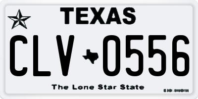 TX license plate CLV0556