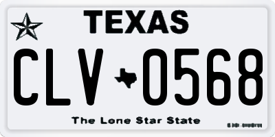 TX license plate CLV0568