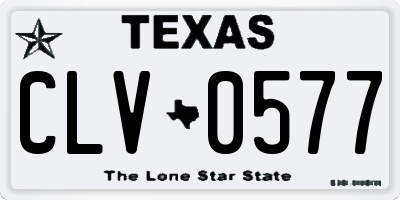 TX license plate CLV0577