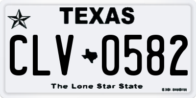 TX license plate CLV0582