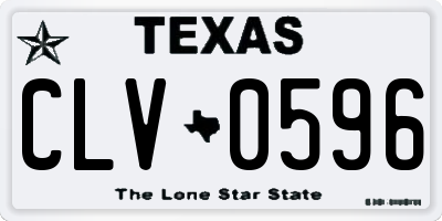 TX license plate CLV0596