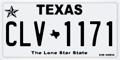 TX license plate CLV1171
