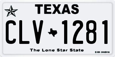 TX license plate CLV1281