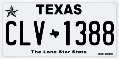 TX license plate CLV1388