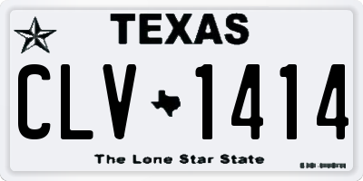 TX license plate CLV1414