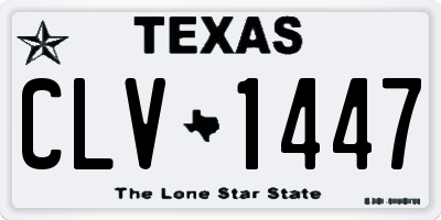 TX license plate CLV1447
