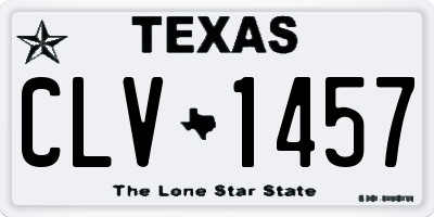 TX license plate CLV1457