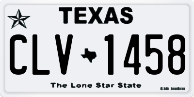 TX license plate CLV1458
