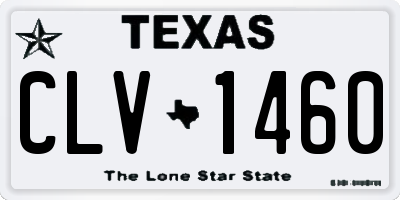 TX license plate CLV1460