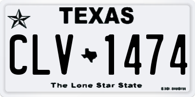TX license plate CLV1474