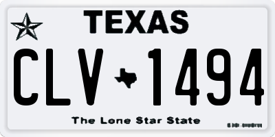 TX license plate CLV1494