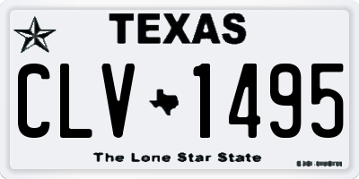 TX license plate CLV1495