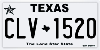 TX license plate CLV1520