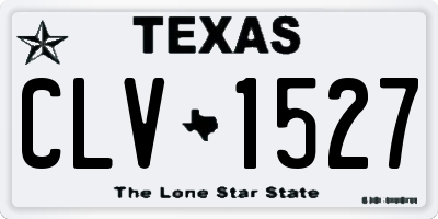 TX license plate CLV1527