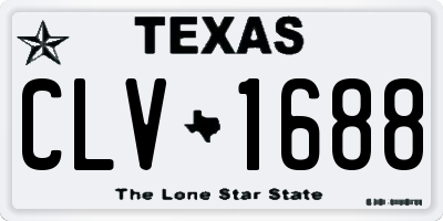 TX license plate CLV1688