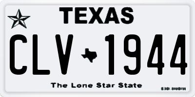 TX license plate CLV1944