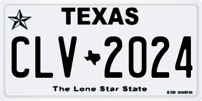 TX license plate CLV2024