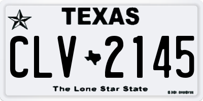 TX license plate CLV2145