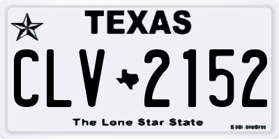TX license plate CLV2152