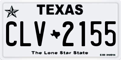 TX license plate CLV2155