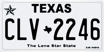 TX license plate CLV2246