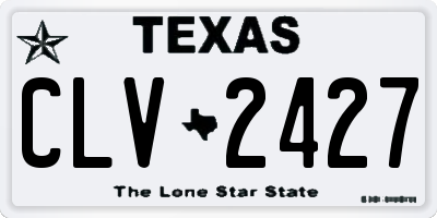 TX license plate CLV2427