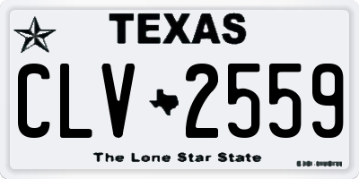 TX license plate CLV2559