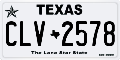 TX license plate CLV2578