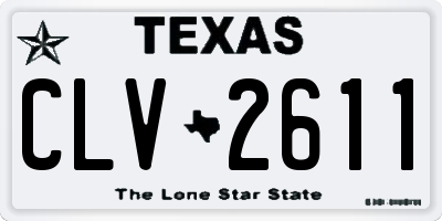 TX license plate CLV2611
