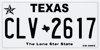 TX license plate CLV2617