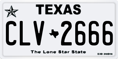 TX license plate CLV2666