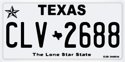 TX license plate CLV2688
