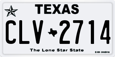 TX license plate CLV2714