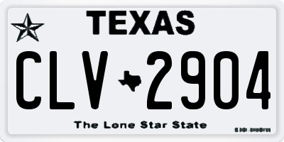 TX license plate CLV2904