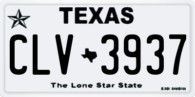 TX license plate CLV3937