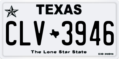 TX license plate CLV3946